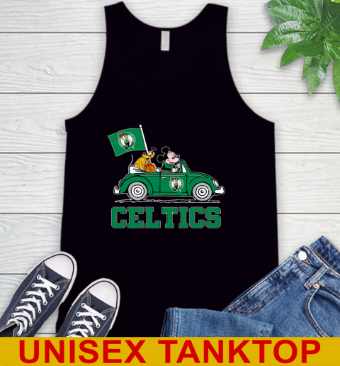 NBA Basketball Boston Celtics Pluto Mickey Driving Disney Shirt Tank Top 2