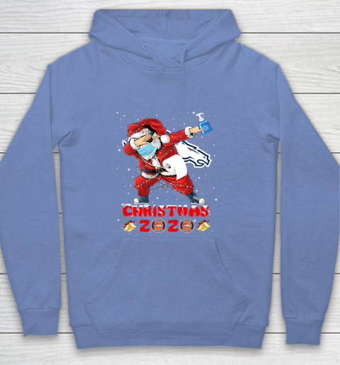 Denver Broncos Funny Santa Claus Dabbing Christmas 2020 NFL Youth Hoodie 8