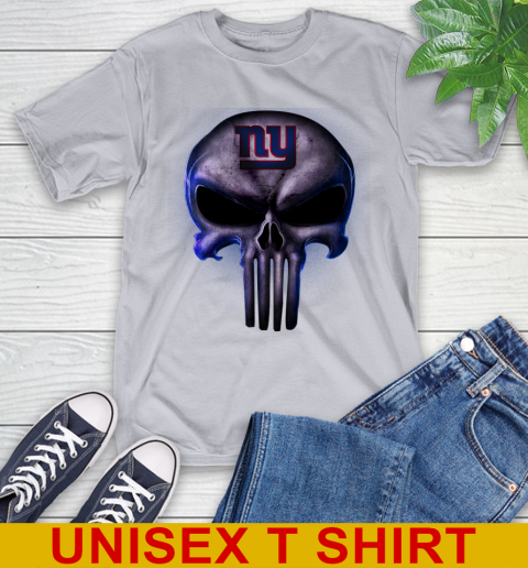 New York Giants NFL Football Punisher Skull Sports T-Shirt 5