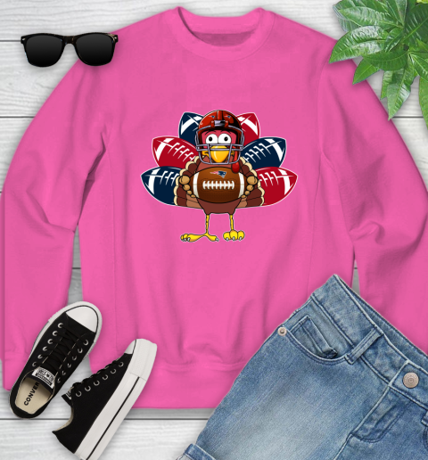 New England Patriots Turkey Thanksgiving Day Youth Sweatshirt 7