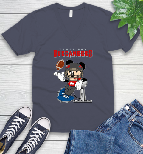 NFL Tampa Bay Buccaneers Mickey Mouse Disney Super Bowl Football T Shirt V-Neck T-Shirt 9