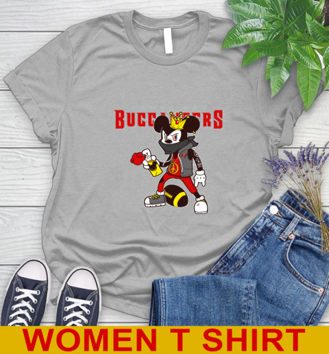 Tampa Bay Buccaneers NFL Football Mickey Peace Sign Sports Women's T-Shirt 5
