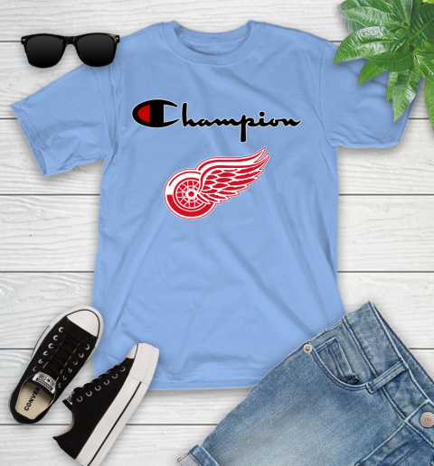 NHL Hockey Detroit Red Wings Champion Shirt Youth T-Shirt 10