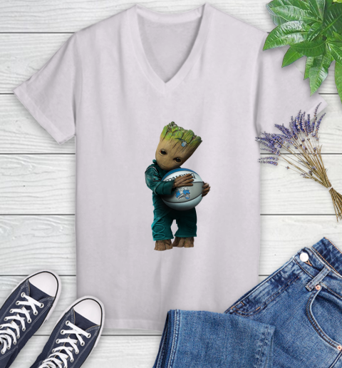NBA Groot Guardians Of The Galaxy Basketball Sports Orlando Magic Women's V-Neck T-Shirt