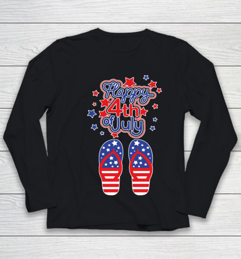 July 4th USA Independence Flip Flap Youth Long Sleeve