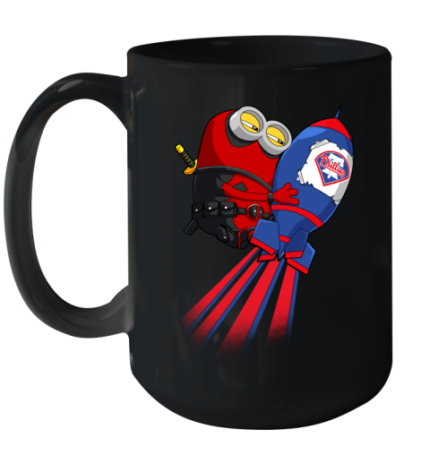 MLB Baseball Philadelphia Phillies Deadpool Minion Marvel Shirt Ceramic Mug 15oz