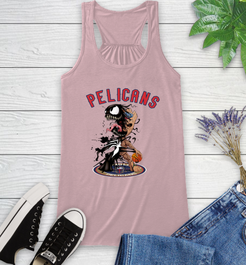 NBA New Orleans Pelicans Basketball Venom Groot Guardians Of The Galaxy Racerback Tank 11