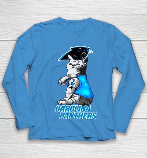 NFL Football My Cat Loves Carolina Panthers Youth Long Sleeve 5