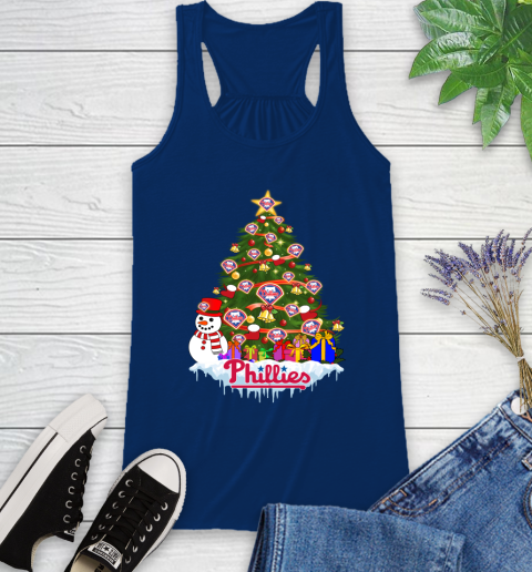 Philadelphia Phillies Merry Christmas MLB Baseball Sports Racerback Tank 9