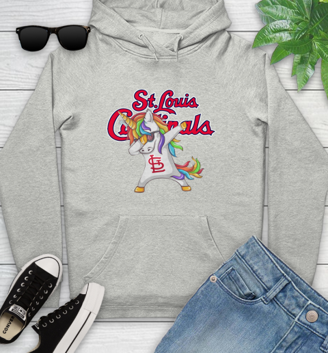St.Louis Cardinals MLB Baseball Funny Unicorn Dabbing Sports Youth Hoodie