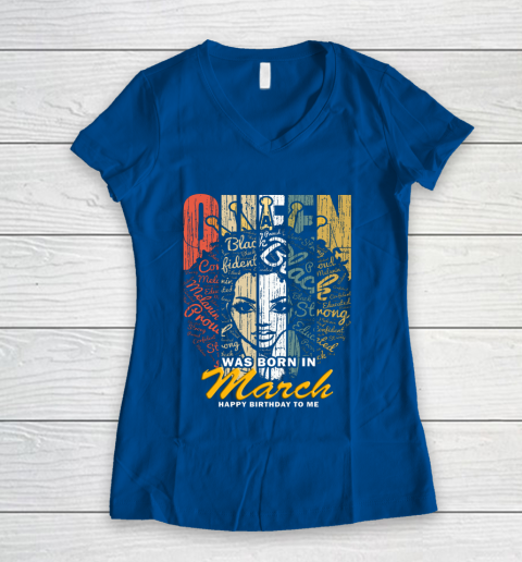 Womens Queens Are Born In March Shirts For Women - Birthday Girl T-Shirt