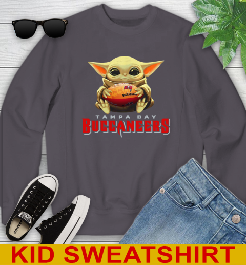 NFL Football Tampa Bay Buccaneers Baby Yoda Star Wars Shirt Youth Sweatshirt 6
