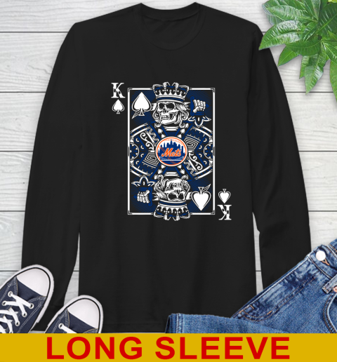 New York Mets MLB Baseball The King Of Spades Death Cards Shirt Long Sleeve T-Shirt