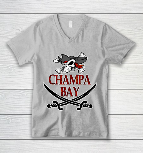 Champa Bay TB Football Champions V-Neck T-Shirt 3