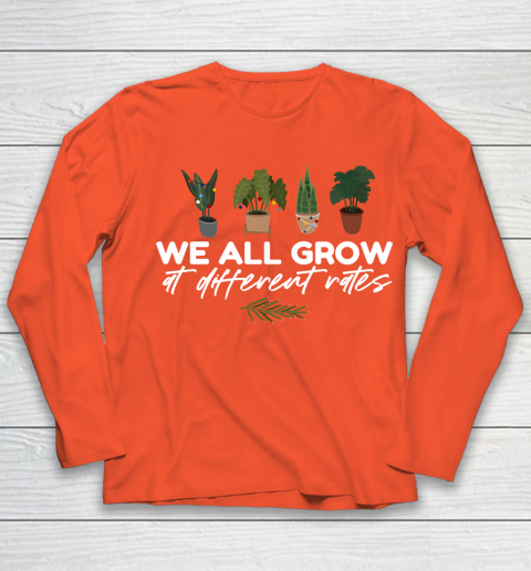We All Grow At Different Rates, Special Education Teacher Autism Awareness Youth Long Sleeve 3