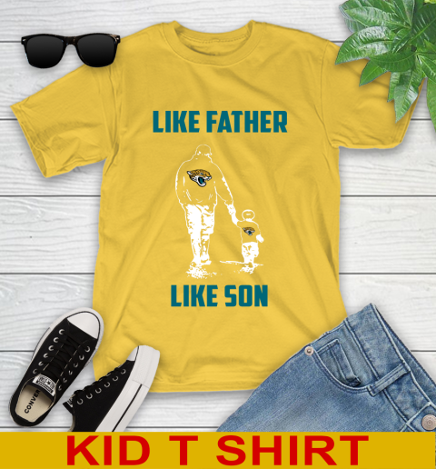 Jacksonville Jaguars NFL Football Like Father Like Son Sports Youth T-Shirt 9