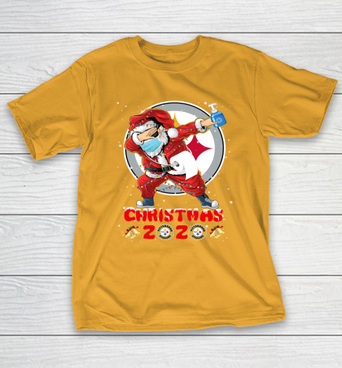 Pittsburgh Steelers Funny Santa Claus Dabbing Christmas 2020 NFL T-Shirt 2