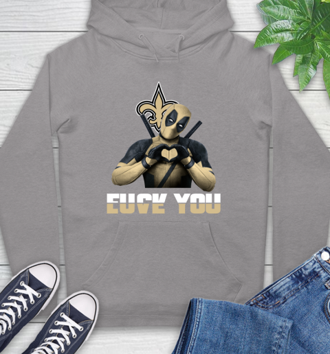 NHL New Orleans Saints Deadpool Love You Fuck You Football Sports Hoodie 6