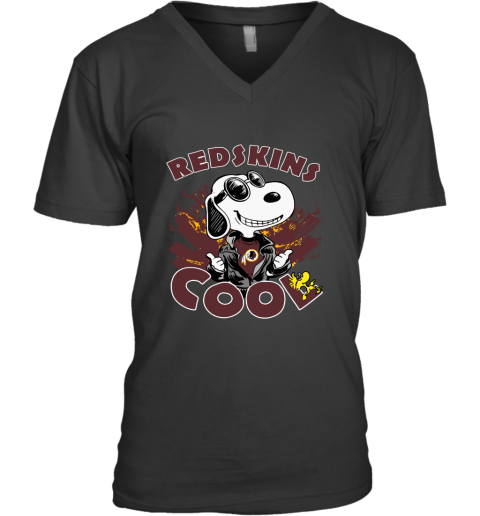 Washington Redskins Snoopy Joe Cool We're Awesome V-Neck T-Shirt