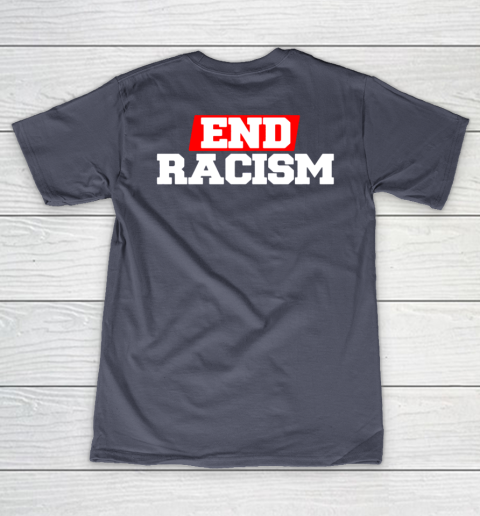 NFL End Racism Print In Front And Back V-Neck T-Shirt 15