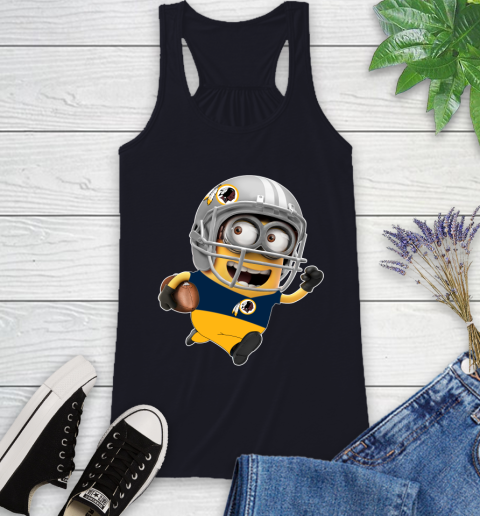 NFL Washington Redskins Minions Disney Football Sports Racerback Tank 10