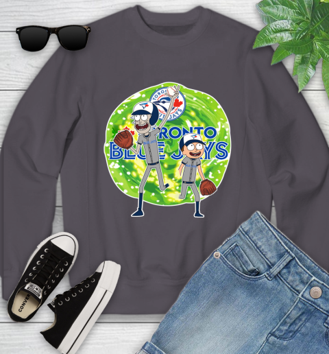 MLB Toronto Blue Jays Rick And Morty Baseball Sports Youth Sweatshirt 6