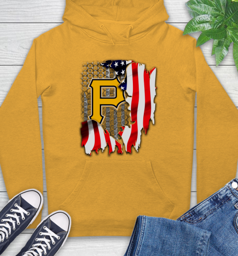 Pittsburgh Pirates MLB Baseball American Flag Hoodie 2