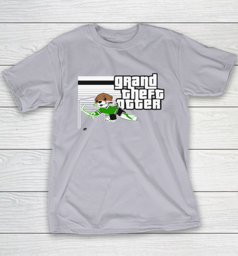 Jake Oettinger Grand Theft Otter Dallas Hockey Youth T-Shirt 3
