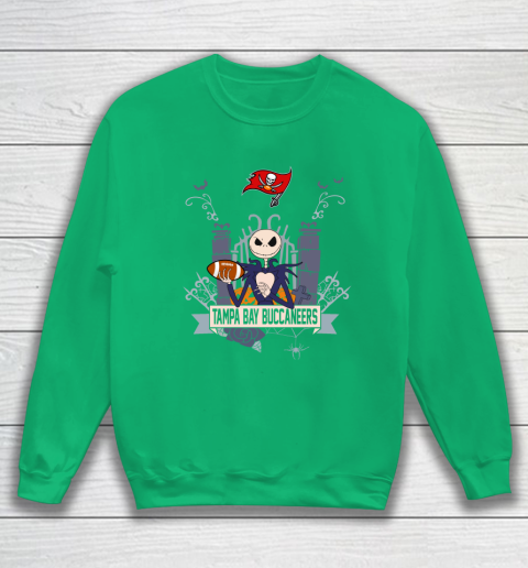 NFL Tampa Bay Buccaneers Football Jack Skellington Halloween Sweatshirt 5