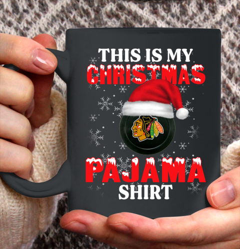 Chicago Blackhawks This Is My Christmas Pajama Shirt NHL Ceramic Mug 11oz 2