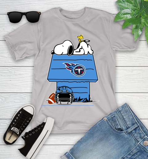 Tennessee Titans NFL Football Snoopy Woodstock The Peanuts Movie Youth T-Shirt 12