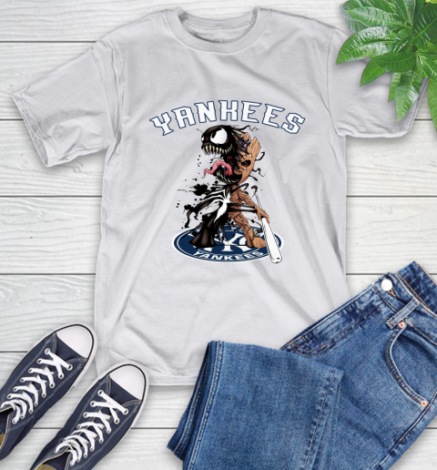 MLB New York Yankees Baseball Venom Groot Guardians Of The Galaxy T-Shirt 12