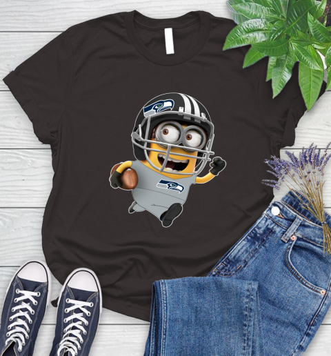 NFL Seattle Seahawks Minions Disney Football Sports Women's T-Shirt 8