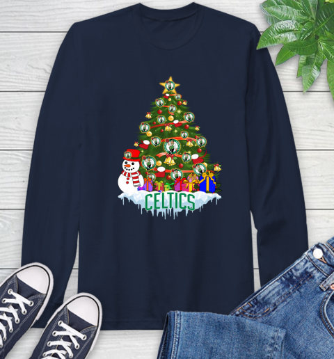 Boston Celtics Merry Christmas NBA Basketball Sports Long Sleeve T-Shirt 4