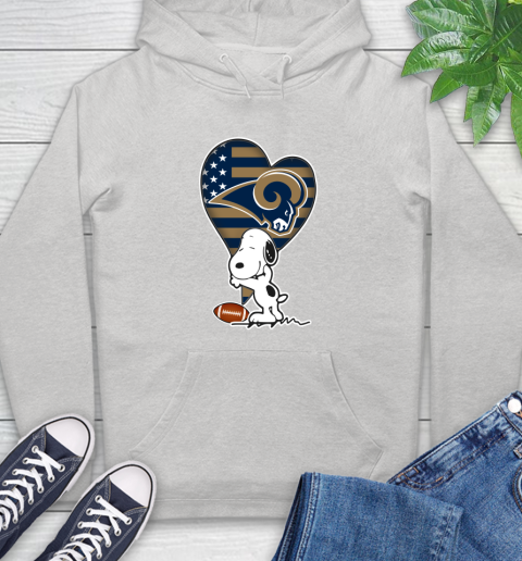 Los Angeles Rams NFL Football The Peanuts Movie Adorable Snoopy Hoodie