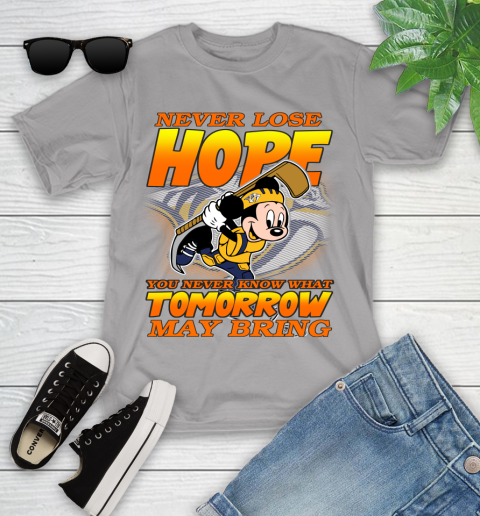 Nashville Predators NHL Hockey ootball Mickey Disney Never Lose Hope Youth T-Shirt 4