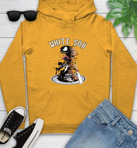 MLB Chicago White Sox Baseball Venom Groot Guardians Of The Galaxy Youth Hoodie 3