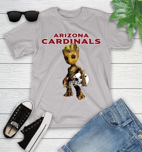 Arizona Cardinals NFL Football Groot Marvel Guardians Of The Galaxy Youth T-Shirt 12