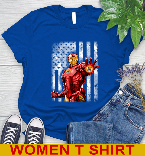 Phoenix Suns NBA Basketball Iron Man Avengers American Flag Shirt Women's T-Shirt - Image 11