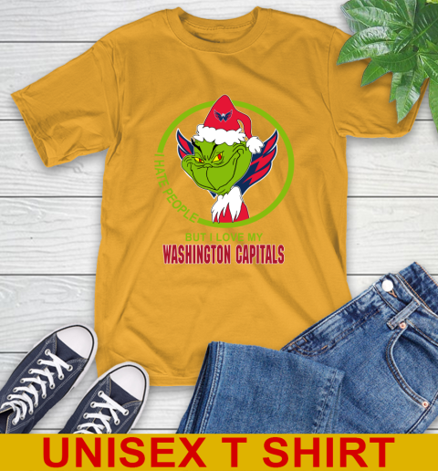 Washington Capitals NHL Christmas Grinch I Hate People But I Love My Favorite Hockey Team T-Shirt 3