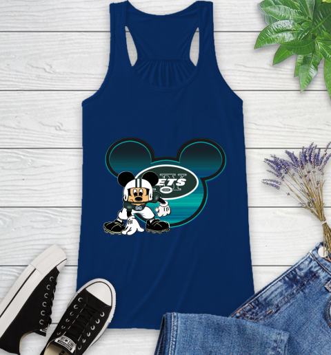 NFL New York Jets Mickey Mouse Disney Football T Shirt Racerback Tank 9