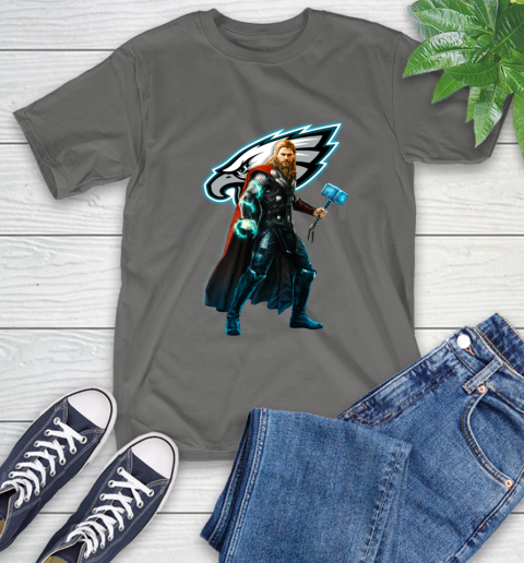 NFL Thor Avengers Endgame Football Philadelphia Eagles T-Shirt 9