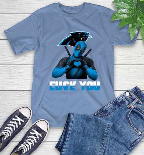NHL Carolina Panthers Deadpool Love You Fuck You Football Sports T-Shirt 12