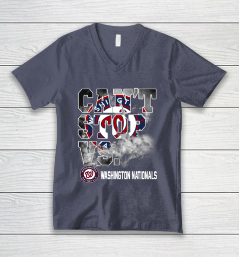 MLB Washington Nationals Baseball Can't Stop Vs Nationals V-Neck T-Shirt 7