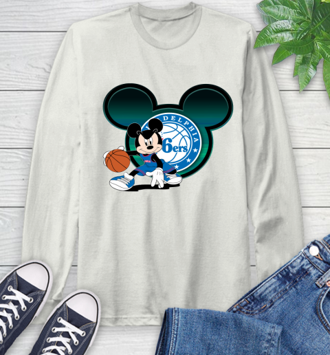 NBA Philadelphia 76ers Mickey Mouse Disney Basketball Long Sleeve T-Shirt 12