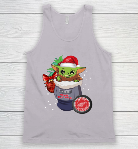 Detroit Red Wings Christmas Baby Yoda Star Wars Funny Happy NHL Tank Top 4