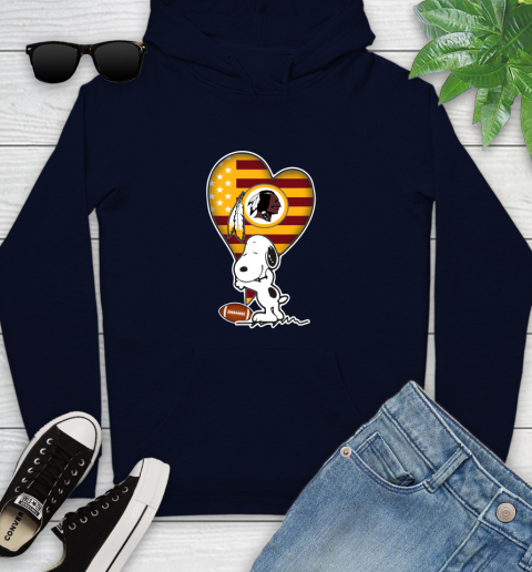 Washington Redskins NFL Football The Peanuts Movie Adorable Snoopy Youth Hoodie 4