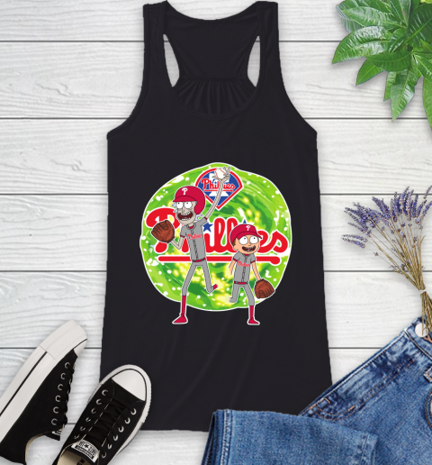 MLB Philadelphia Phillies Rick And Morty Baseball Sports Racerback Tank 2
