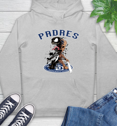 MLB San Diego Padres Baseball Venom Groot Guardians Of The Galaxy Hoodie 6