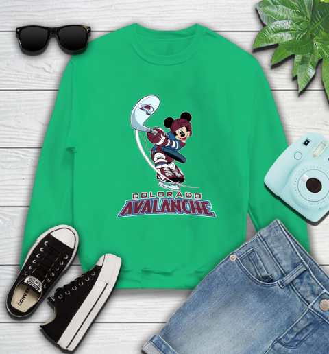 NHL Hockey Colorado Avalanche Cheerful Mickey Mouse Shirt Sweatshirt 7